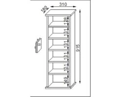 VCM Holz CD DVD Stand Regal Schrank Aufbewahrung Standregal Ständer Vostan -OUTSUNNY Verkäufe 8600043100 25243 prod 005