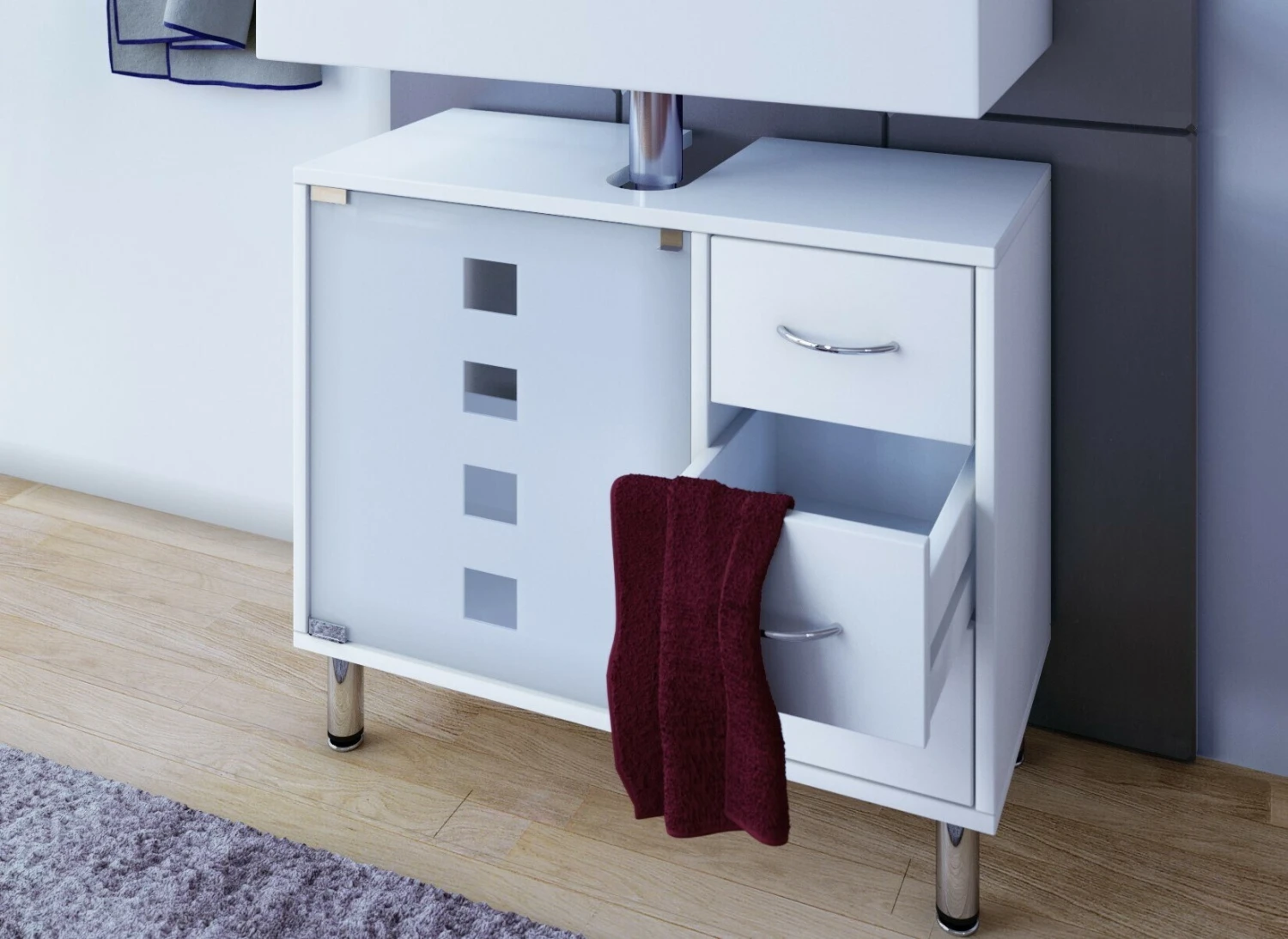 VCM Badmöbel Badunterschrank Waschbeckenunterschrank Badezimmer Darola Schublade 5 VCM Badmöbel Badunterschrank Waschbeckenunterschrank Badezimmer Darola Schublade – Bild 5
