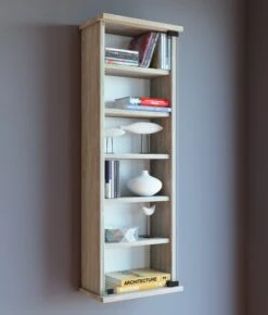 VCM Holz CD DVD Wandregal Hängeregal Wand Schrank Wandvitrine Loposa Glastür -OUTSUNNY Verkäufe 8600043100 912021 prod 004