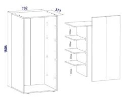 VCM Besenschrank Staubsauger Putzschrank Mehrzweckschrank Haushaltsschrank Vandol -OUTSUNNY Verkäufe 8600043100 912122 prod 005