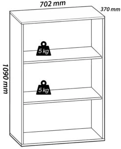 VCM Aktenregal Lona 3 Fächer -OUTSUNNY Verkäufe 8600043100 913918 prod 004