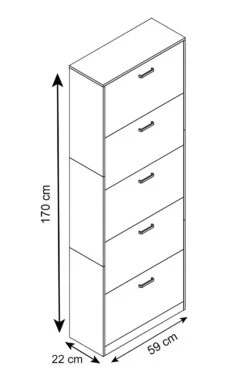 VCM Holz Regal Kipper Schuhregal Schuhschrank Schuhkipper 5 Klappen Sipos XL -OUTSUNNY Verkäufe 8600043100 914100 prod 004