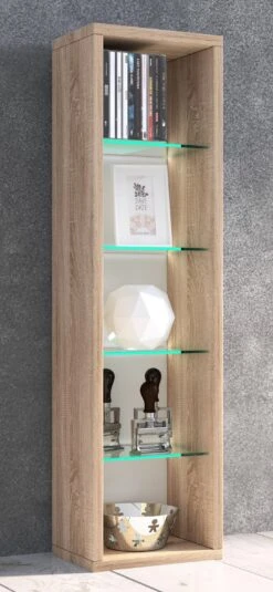 VCM Holz CD DVD Stand Aufbewahrung Standregal Bücherregal Deko Regal Glas Rasato -OUTSUNNY Verkäufe 8600043100 914432 prod 004