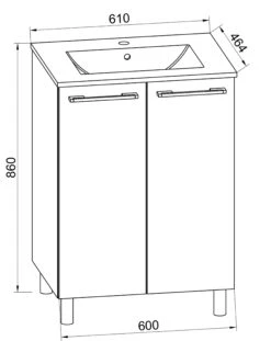 VCM 2-tlg. Waschplatz Waschtisch Badmöbel Set Waschbecken Badinos Drehtüren 7 VCM 2-tlg. Waschplatz Waschtisch Badmöbel Set Waschbecken Badinos Drehtüren -OUTSUNNY Verkäufe 8600043100 914862 prod 003
