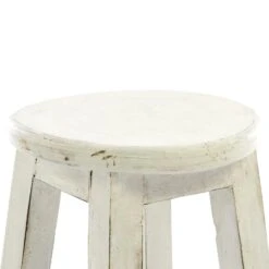 VCM Hocker Weiß Im Vintage-Look Massiv Holz Schemel Blumentisch 50 Cm -OUTSUNNY Verkäufe 8600043100 915478 prod 003