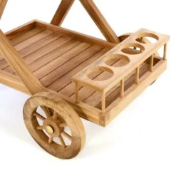 VCM Servierwagen Teewagen Rollwagen Küchenwagen Teakholz Behandelt -OUTSUNNY Verkäufe 8600043100 915600 prod 005