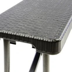 VCM Partybank Klappbank Rattan-Optik 180 X 25 Cm Schwarz Bierbank Bis 200 Kg -OUTSUNNY Verkäufe 8600043100 915650 prod 004
