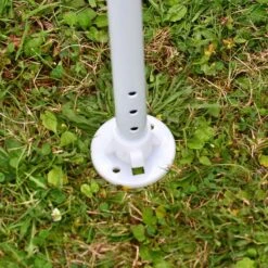 VCM Pavillon 3x3 M In Weiß PE Plane Partyzelt Gartenzelt Stahlgestell Festivalzelt -OUTSUNNY Verkäufe 8600043100 915670 prod 005