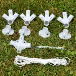 VCM Pavillon 3x3 M In Blau PE Plane Partyzelt Gartenzelt Sonnenschutz Stahlgestell -OUTSUNNY Verkäufe 8600043100 915671 prod 003