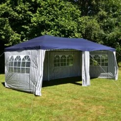 VCM Pavillon Partyzelt Blau 3x6m PE 110g/m² Gartenzelt Festzelt Eventzelt Marktzelt -OUTSUNNY Verkäufe 8600043100 915683 prod 004