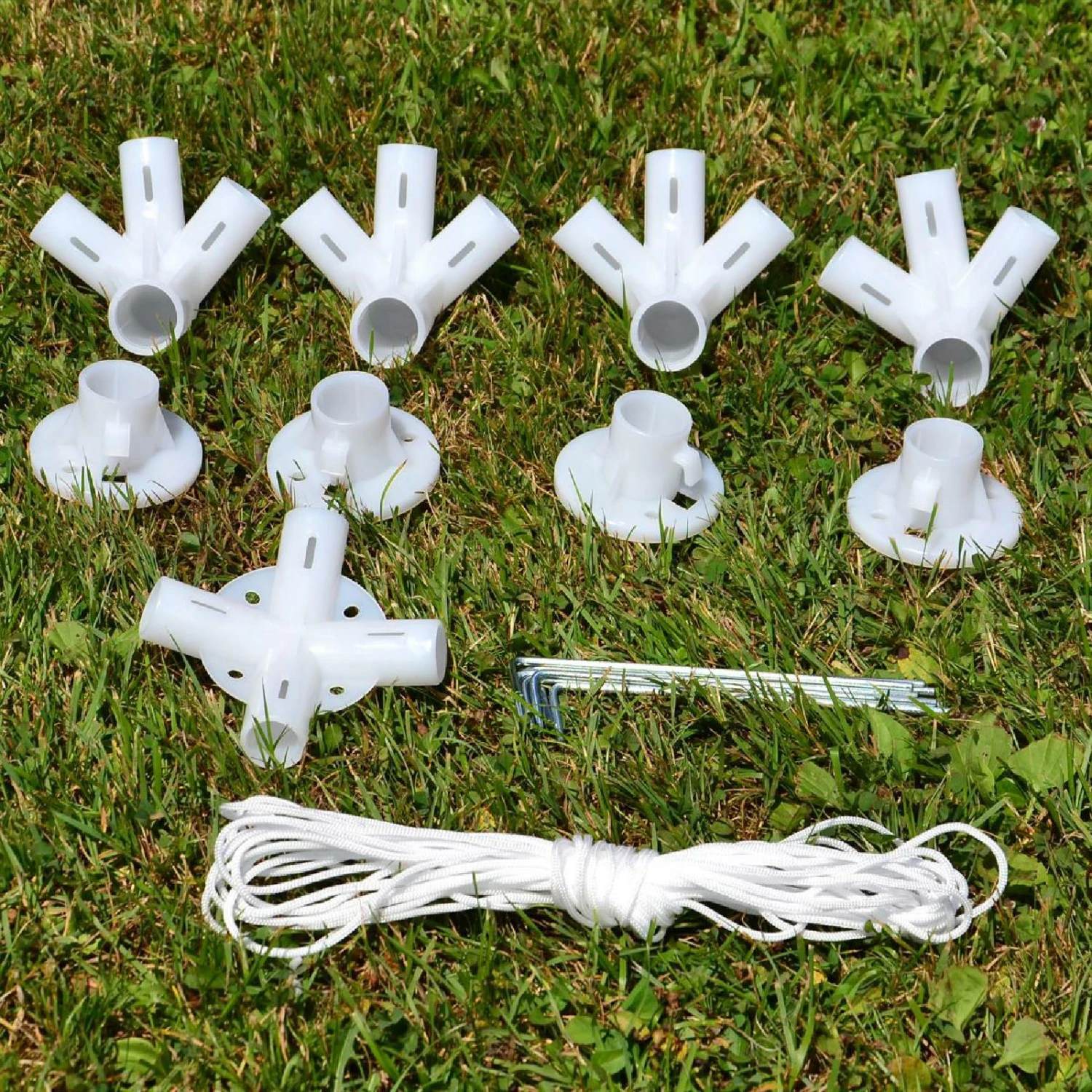 VCM Pavillon 3x3 M In Blau Weiß PE Plane 2 Seitenteile Partyzelt Gartenzelt Zelt 4 VCM Pavillon 3x3 M In Blau Weiß PE Plane 2 Seitenteile Partyzelt Gartenzelt Zelt – Bild 4