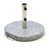 VCM Sonnenschirmständer Rollbar 20kg Granit Grau Rund Ø 40cm Edelstahlhülse Naturstein