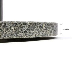 VCM Sonnenschirmständer Rollbar 20kg Granit Grau Rund Ø 40cm Edelstahlhülse Naturstein -OUTSUNNY Verkäufe 8600043100 915981 prod 004
