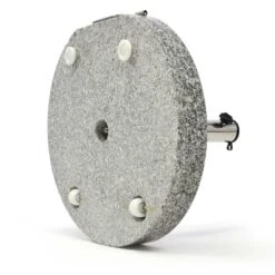 VCM Sonnenschirmständer Rollbar 20kg Granit Grau Rund Ø 40cm Edelstahlhülse Naturstein -OUTSUNNY Verkäufe 8600043100 915981 prod 005