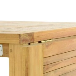 VCM Balkontisch Gartentisch Tisch Klapptisch Holz Teak Behandelt 130x65cm -OUTSUNNY Verkäufe 8600043100 916061 prod 004