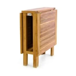 VCM Balkontisch Gartentisch Tisch Klapptisch Holz Teak Behandelt 130x65cm -OUTSUNNY Verkäufe 8600043100 916061 prod 005