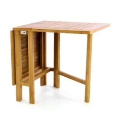 VCM Balkontisch Gartentisch Tisch Klapptisch Holz Teak Behandelt 130x65cm -OUTSUNNY Verkäufe 8600043100 916061 prod 006