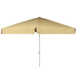 VCM Sonnenschirm Marktschirm Ø 3,80m Sand, Beige Mit Kurbel Alu Gestell Sonnenschutz