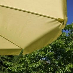 VCM Sonnenschirm Marktschirm Ø 3,80m Sand, Beige Mit Kurbel Alu Gestell Sonnenschutz -OUTSUNNY Verkäufe 8600043100 916110 prod 004