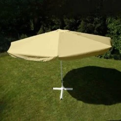 VCM Sonnenschirm Marktschirm Ø 3,80m Sand, Beige Mit Kurbel Alu Gestell Sonnenschutz -OUTSUNNY Verkäufe 8600043100 916110 prod 006