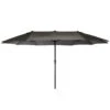 VCM Doppelsonnenschirm XXL Sonnenschirm Anthrazit 4,50m M. Kurbel Polyester 180g/m²