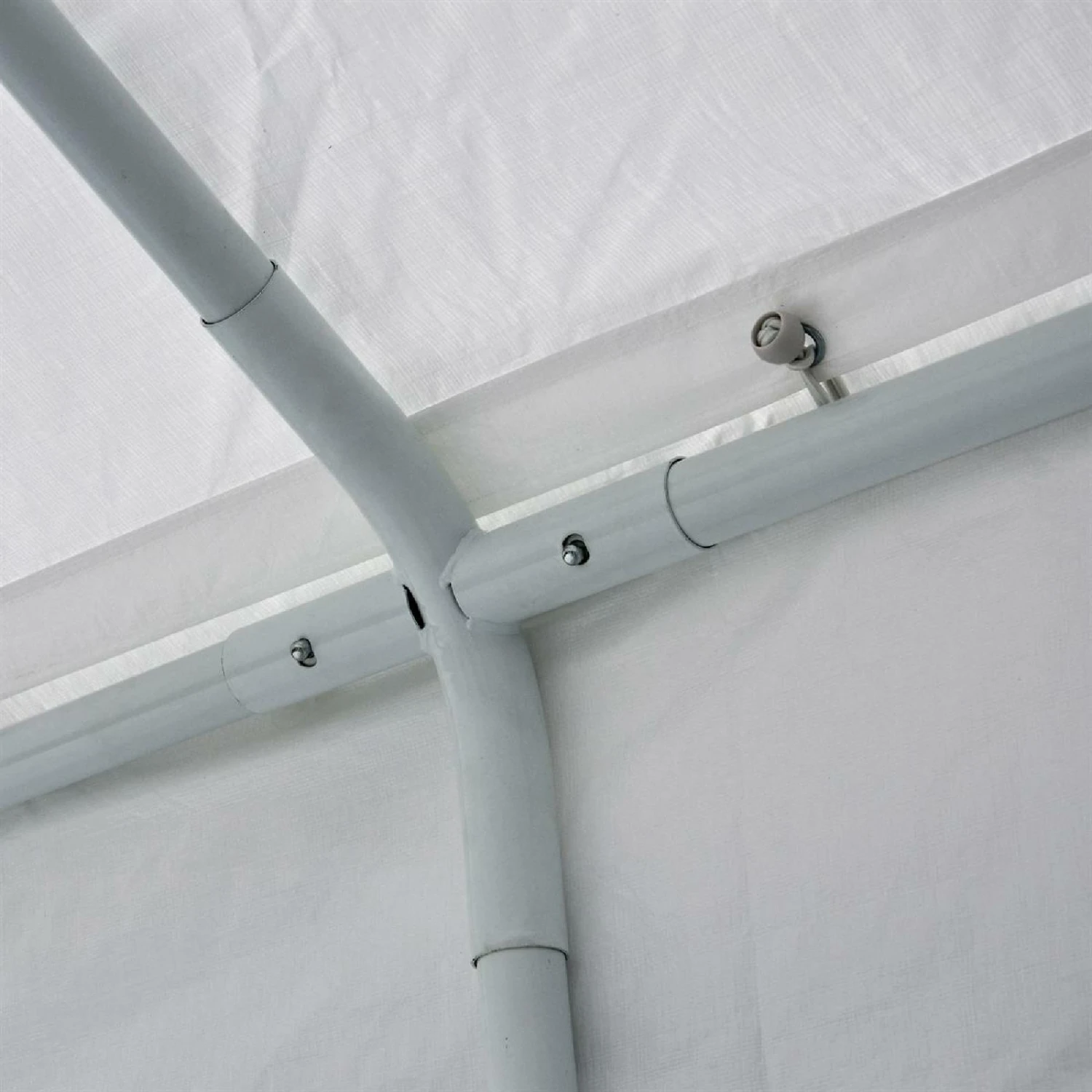 VCM Festzelt Partyzelt Bierzelt Weiß 4x8 M PE Dach 180 G/m² Wasserdicht Stahlrohre 2 VCM Festzelt Partyzelt Bierzelt Weiß 4x8 M PE Dach 180 G/m² Wasserdicht Stahlrohre – Bild 2