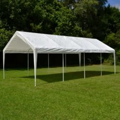 VCM Festzelt Partyzelt Bierzelt Weiß 4x8 M PE Dach 180 G/m² Wasserdicht Stahlrohre 9 VCM Festzelt Partyzelt Bierzelt Weiß 4x8 M PE Dach 180 G/m² Wasserdicht Stahlrohre -OUTSUNNY Verkäufe 8600043100 916117 prod 004