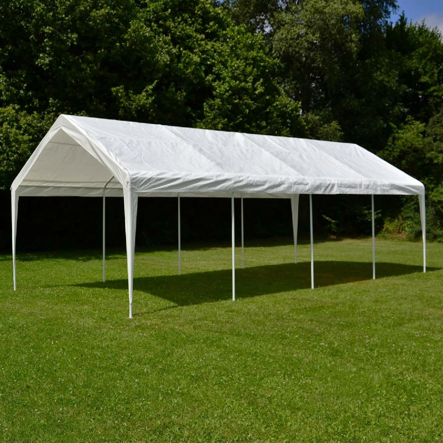 VCM Festzelt Partyzelt Bierzelt Weiß 4x8 M PE Dach 180 G/m² Wasserdicht Stahlrohre 4 VCM Festzelt Partyzelt Bierzelt Weiß 4x8 M PE Dach 180 G/m² Wasserdicht Stahlrohre – Bild 4