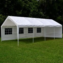 VCM Festzelt Partyzelt Bierzelt Weiß 4x8 M PE Dach 180 G/m² Wasserdicht Stahlrohre 11 VCM Festzelt Partyzelt Bierzelt Weiß 4x8 M PE Dach 180 G/m² Wasserdicht Stahlrohre -OUTSUNNY Verkäufe 8600043100 916117 prod 006