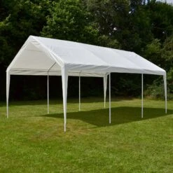 VCM Hochwertiges Festzelt Partyzelt Bierzelt Gartenzelt Pavillon Weiß 4x6 M PE Stahl -OUTSUNNY Verkäufe 8600043100 916118 prod 004