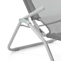VCM Gartenliege 2er Set Bäderliege 160 Cm Grau Armlehne Stahl Relaxliege Klappbar -OUTSUNNY Verkäufe 8600043100 916304 prod 003