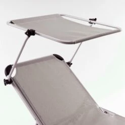 VCM Sonnenliege Sonnendach Grau 187x57x30 Cm Alu Campingliege Klappbar -OUTSUNNY Verkäufe 8600043100 916316 prod 005