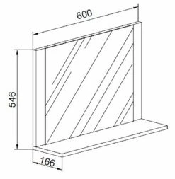 VCM Badspiegel Wandspiegel Hängespiegel Bad Spiegel Badezimmer Lendas Ablage -OUTSUNNY Verkäufe 8600043100 916698 prod 004