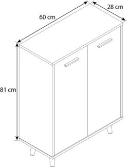 VCM Holz Kommode Sideboard Highboard Anrichte Schrank Lindas Drehtüren -OUTSUNNY Verkäufe 8600043100 917530 prod 004
