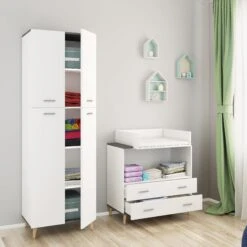 VCM Holz Dielenschrank Mehrzweckschrank Flurschrank Allzweckschrank Schrank Lindas -OUTSUNNY Verkäufe 8600043100 917533 prod 003