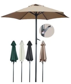 VCM Sonnenschirm Balkonschirm Schirm Gartenschirm Sonnenschutz Rund UV-Schutz