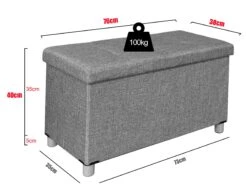VCM Stoff Sitztruhe Sitzbank Truhe Box Kiste Aufbewahrungsbox Ottomane Sizos L -OUTSUNNY Verkäufe 8600043100 917613 prod 005