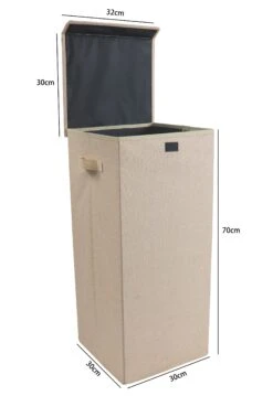 VCM Wäschekorb Stoff Wäschebox Wäschetruhe Wäschesammler Stoffbox Deckel Dreso L -OUTSUNNY Verkäufe 8600043100 917623 prod 005