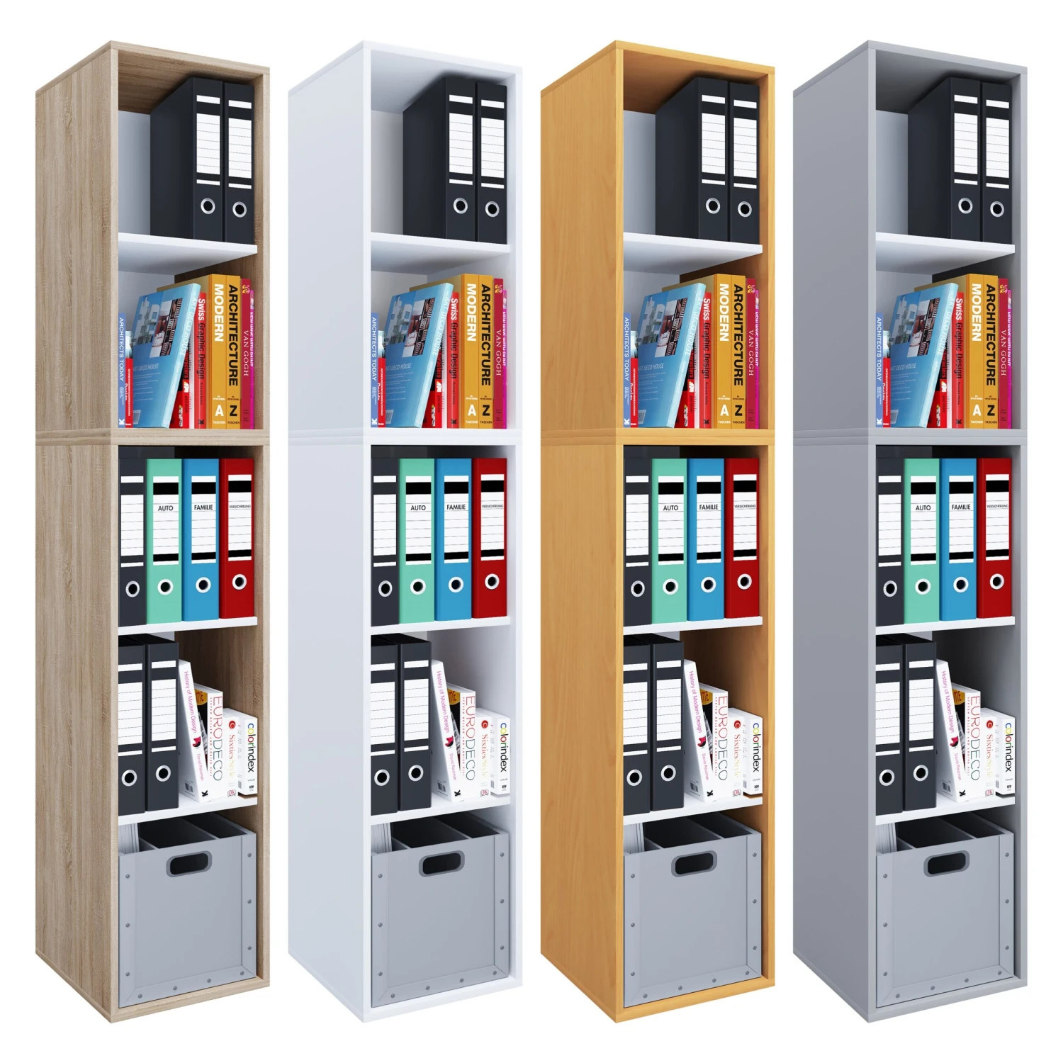 VCM Holz Büro Stand Regal Bücher Ordner Aktenregal Ordnerregal Bücherregal Lona L 5f 1 VCM Holz Büro Stand Regal Bücher Ordner Aktenregal Ordnerregal Bücherregal Lona L 5f
