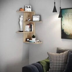 VCM Holz Wandregal Hängeregal Eckregal Wandboard Regal Balos -OUTSUNNY Verkäufe 8600043100 917860 prod 004