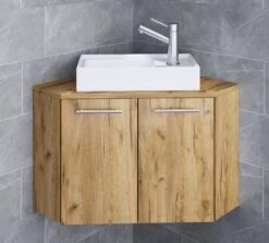 VCM 2-tlg Badmöbel Set Gäste WC Gästebad Waschplatz Waschtisch Klein Ecke Vilosa -OUTSUNNY Verkäufe 8600043100 917882 prod 003