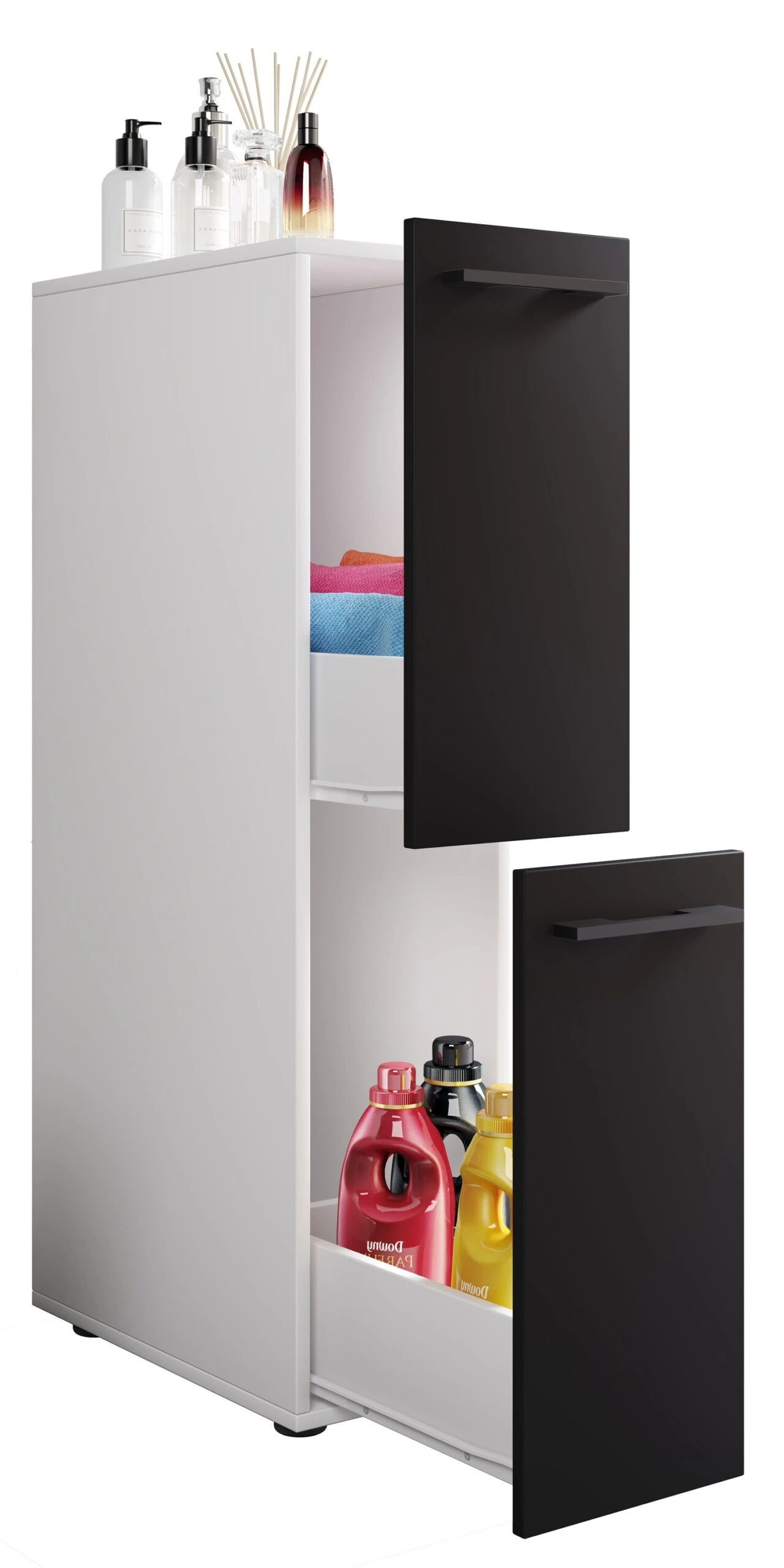 VCM Badmöbel Nischenschrank Raumteiler Badschrank Midischrank Schublade Sadilo L 2 VCM Badmöbel Nischenschrank Raumteiler Badschrank Midischrank Schublade Sadilo L – Bild 2