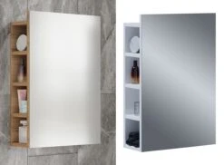 VCM Badspiegel Wandspiegel Hängespiegel Spiegelschrank Badezimmer Flandu L