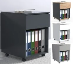 VCM Rollcontainer Beistellcontainer Bürocontainer Rollen Rollbar Dalosa 1 Schublade