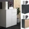 VCM Holz Kommode Sideboard Highboard Anrichte Schrank Dalosa 4 Schublade Drehtüren