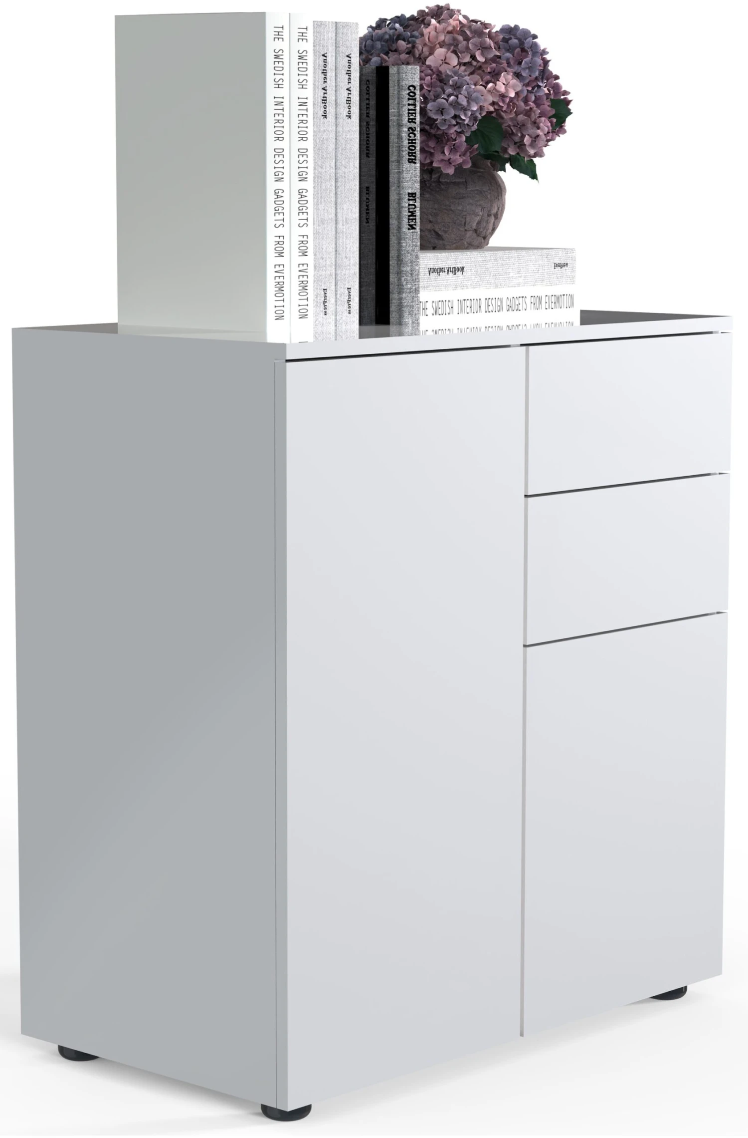 VCM Holz Kommode Sideboard Highboard Anrichte Schrank Dalosa 4 Schublade Drehtüren 2 VCM Holz Kommode Sideboard Highboard Anrichte Schrank Dalosa 4 Schublade Drehtüren – Bild 2