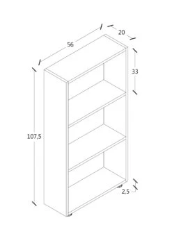 VCM Holz Aufbewahrung Stand Regal Bücherregal Deko Bücher Standregal Bulas 3 Fächer -OUTSUNNY Verkäufe 8600043100 918408 prod 004
