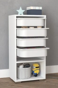 VCM 5-tlg. Regal Incl. Kisten Holz Aufbewahrung Stand Bücherregal Standregal Boxisa