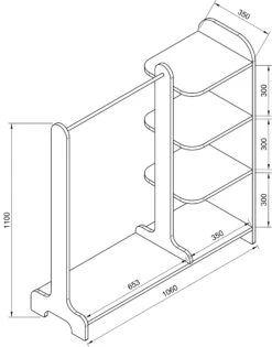 VCM Holz Offener Kleiderschrank Begehbarer Kleiderregal Schrank Kleiderstange Lempu H. 110 Cm -OUTSUNNY Verkäufe 8600043100 918485 prod 004