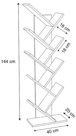 VCM Holz Aufbewahrung Stand Regal Bücherregal Deko Bücher Standregal Nulis L -OUTSUNNY Verkäufe 8600043100 918518 prod 004